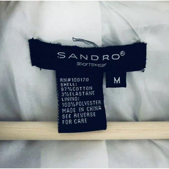 Sandro Sportswear Short Trench Coat Womens Medium Animal Print Belted Pockets - Picture 5 of 6